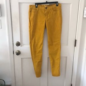 JCrew Mustard Matchstick Corduroy Pants